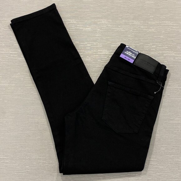 Lucky Brand 410 Jeans Mens 30 x 32 Black Denim Pants Straight Leg - Picture 1 of 14